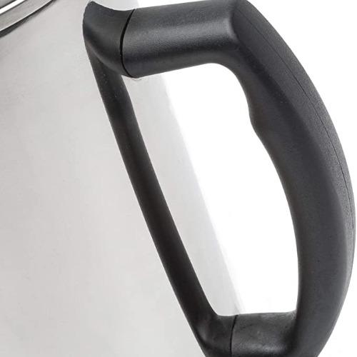 Lexington Double Wall Stainless Steel Coffee Press close up to handle on white background