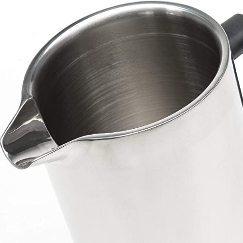 Lexington Double Wall Stainless Steel Coffee Press close up on white background