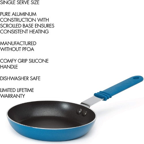 Minis Non-Stick Frying Pan with details on white background