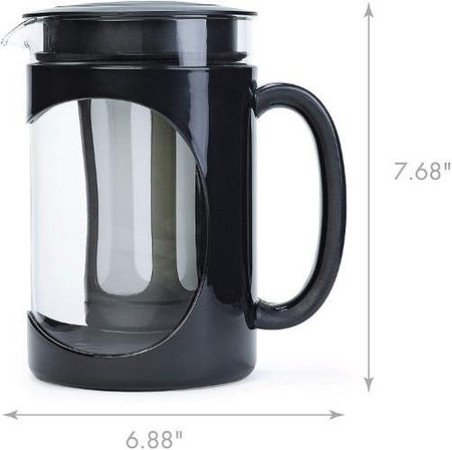 Burke Cold Brew Coffee Maker dimensions on white background