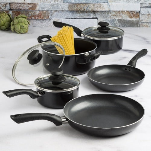 Artistry Non-Stick Cookware Set on counter in lifestyle setting