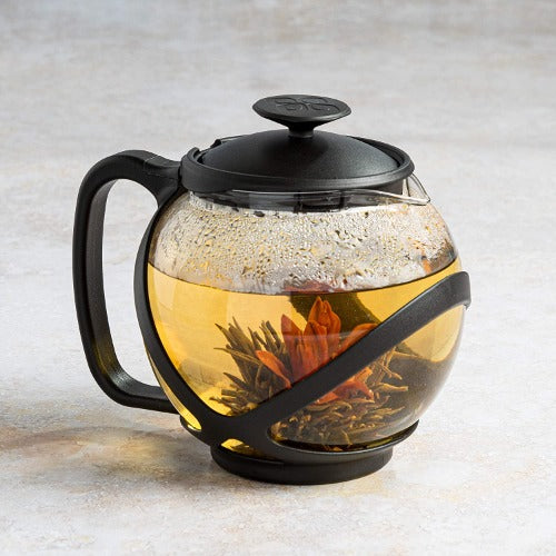 Filled Tempo Teapot Borosilicate Glass Teapot With Lid