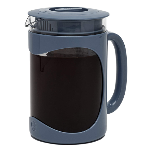 Blue Burke Cold Brew Coffee Maker on white background