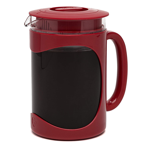 Red Burke Cold Brew Coffee Maker on white background