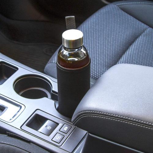Cold Brew Bottle In Car Cup Holder