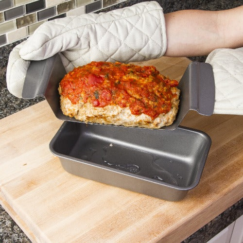 BakeIns Healthy Meatloaf Pan Set in lifestyle setting