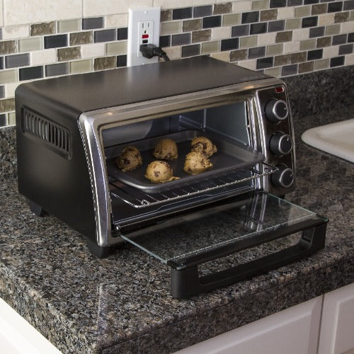 Toaster Oven Set in oven with cookies