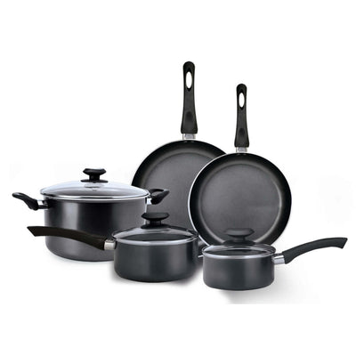 Elements 8 Piece Non-Stick Cookware Set on white background