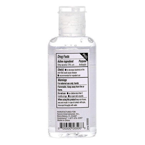 Live Life Safely 2 oz drug facts on white background