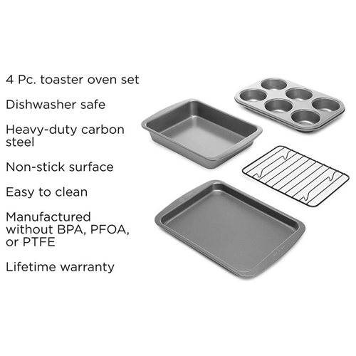 BakeIns Toaster Oven Set details on white background