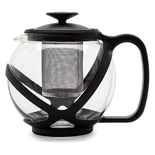 Tempo Teapot Borosilicate Glass Teapot With Lid on white background