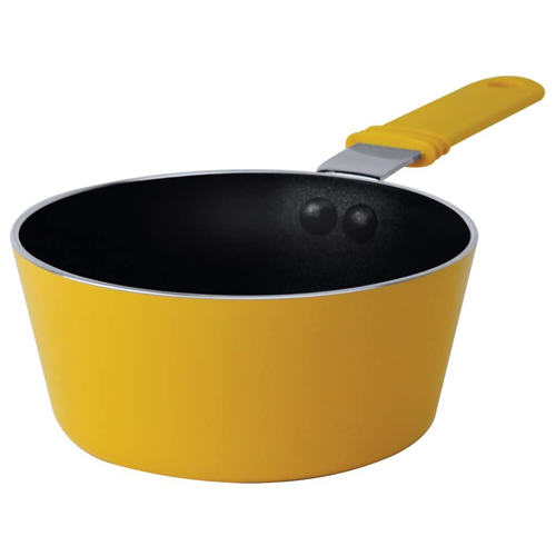 Mini Sauce Pan Yellow on white background
