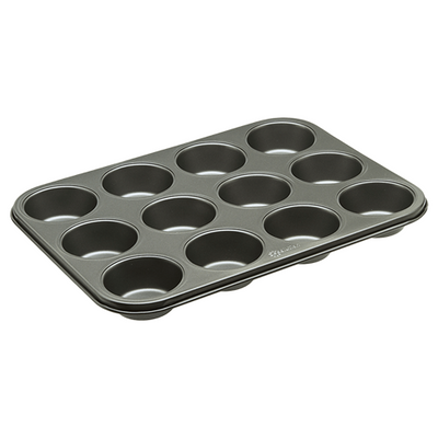 Muffin Pan 12 Cup on white background