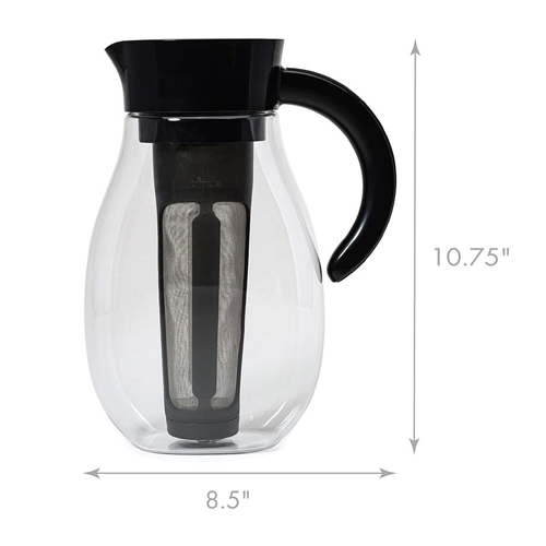 FlavorUp Infusion Pitcher dimensions on white background