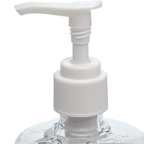 Live Life Safely 8 oz  pump top close up on white background